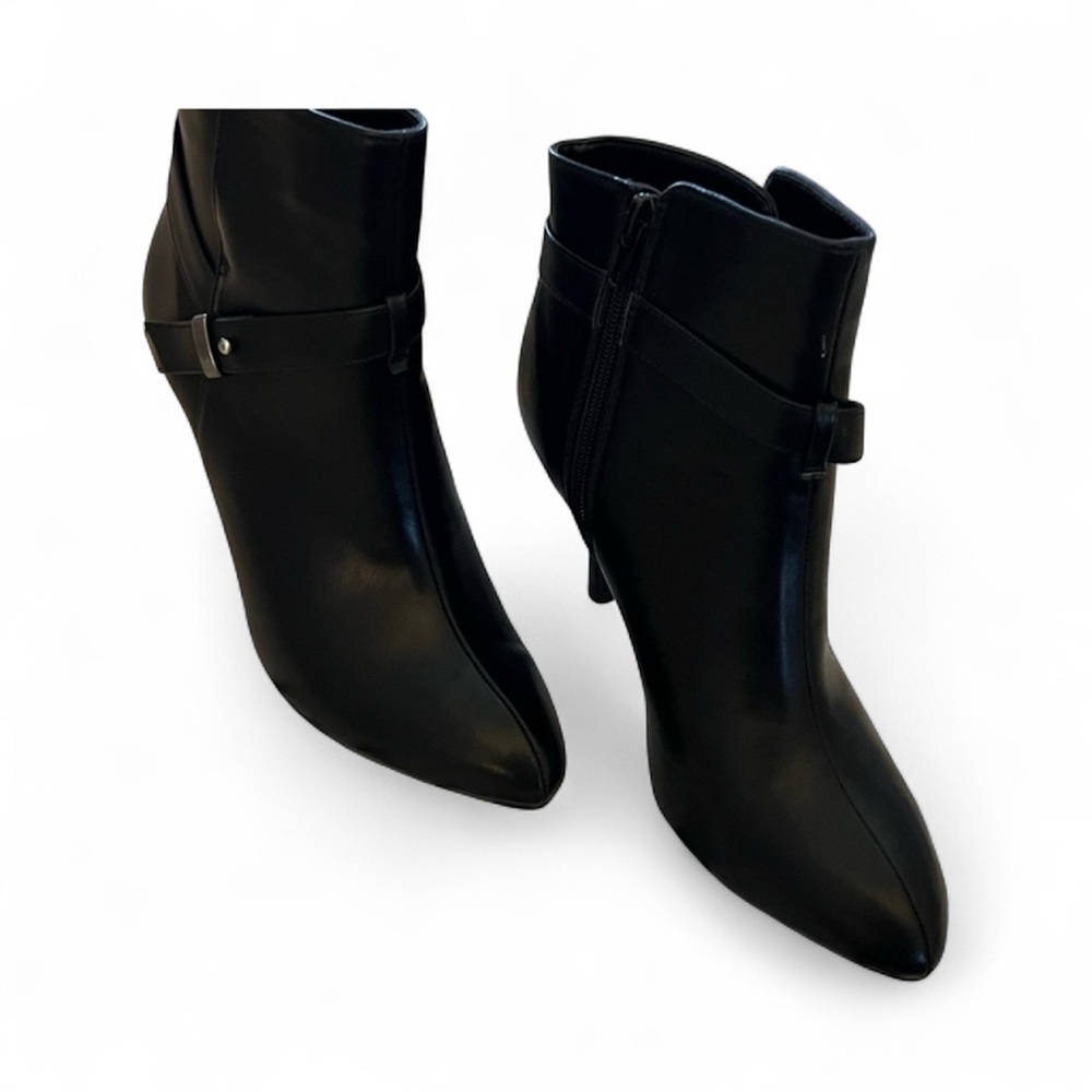 CL by Laundry Sleek Black Ankle Booties